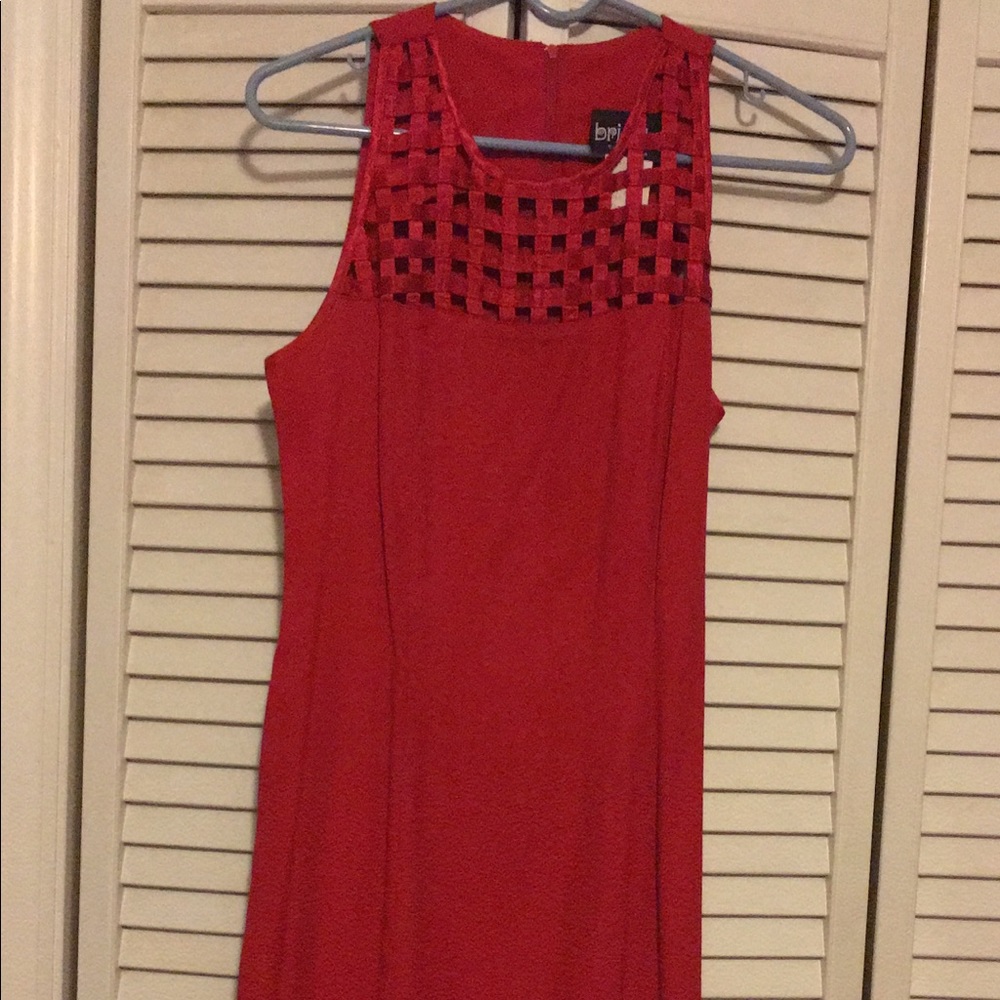Knee length red dress